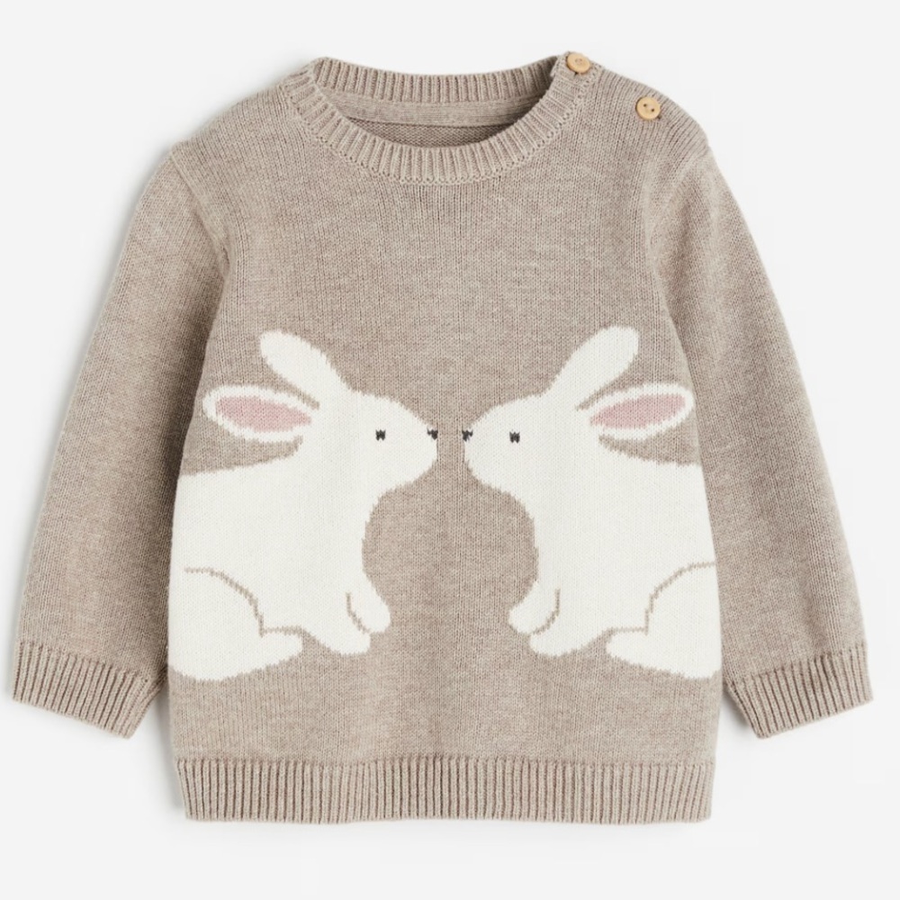 SET Bunny Knit Sweater & 2 Leggings - Picture 1 of 5